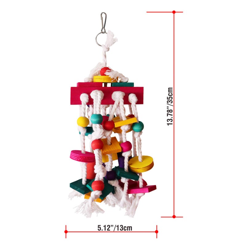 Rypet Bird Chewing Toy - Parrot Cage Bite Toys Wooden Block Bird Parrot Toys for Small and Medium Parrots and Birds - Image 2
